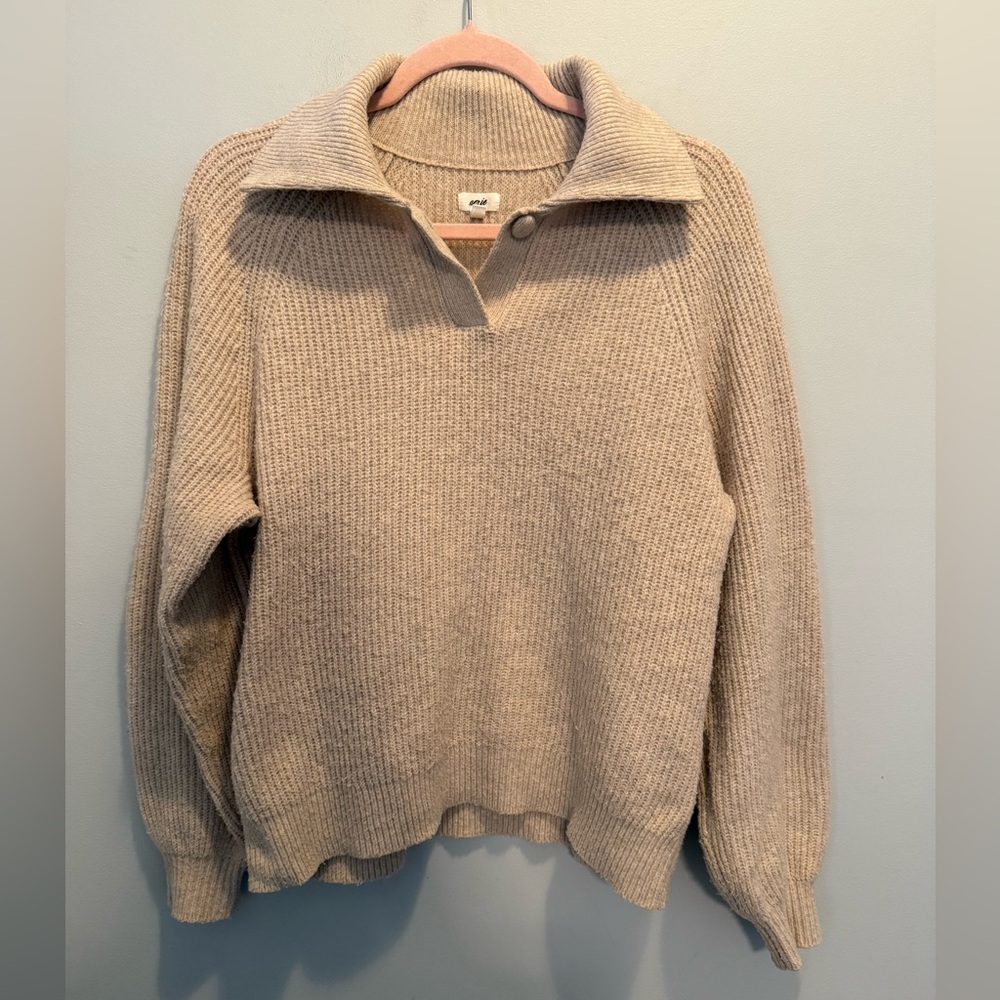 Aerie Classic Quarter Button Sweater XS - Picture 3 of 7
